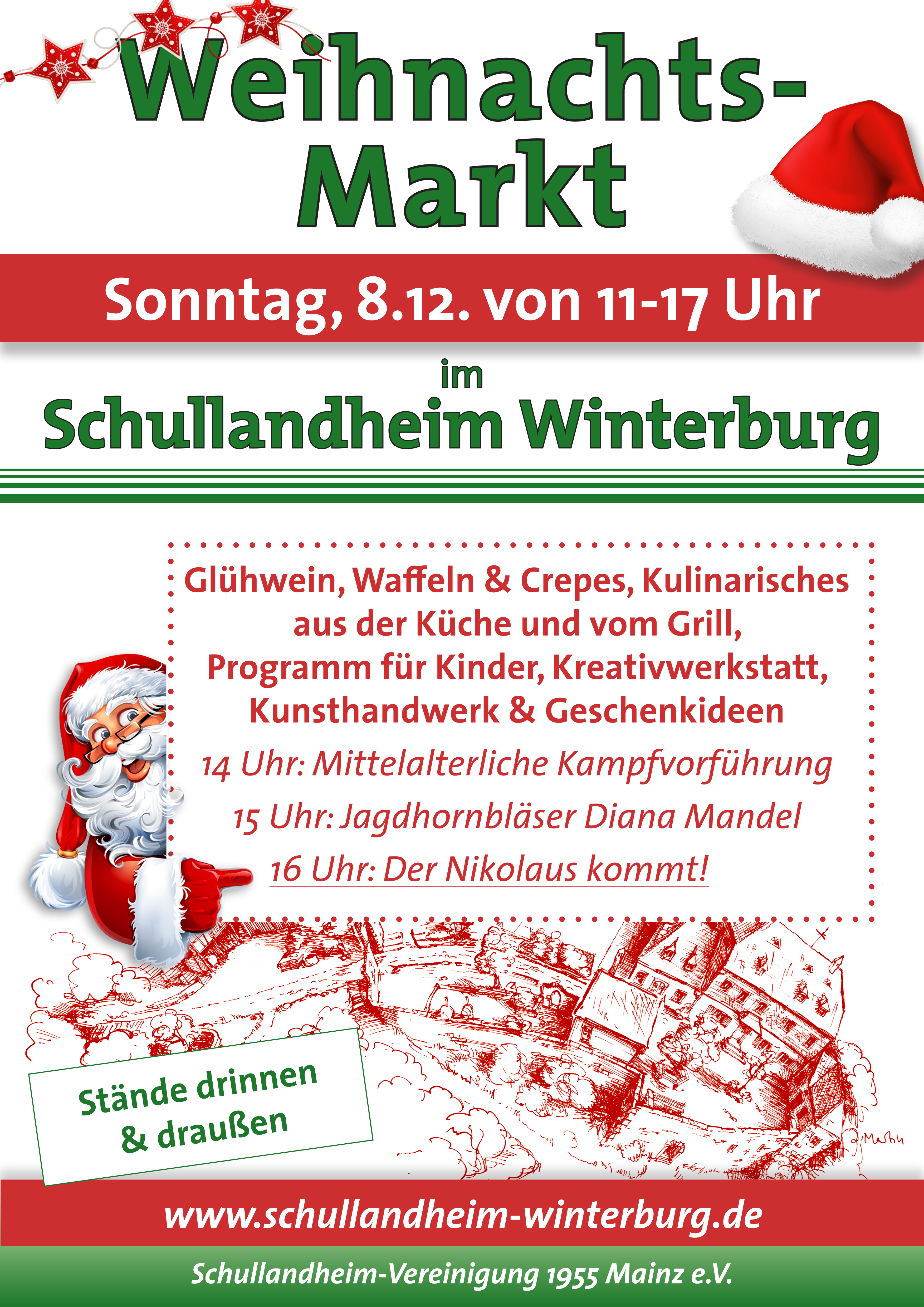 Plakat für den Weihnachtsmarkt