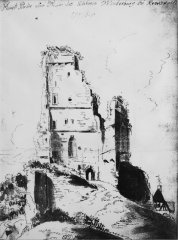 Hauptpartie der Ruine des Schlosses Winterburg bei Kreuznach (Georg Schneider, 1793)